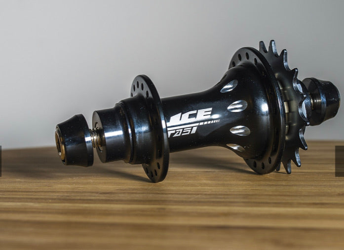 Rear Hub Ice black 36 Hole